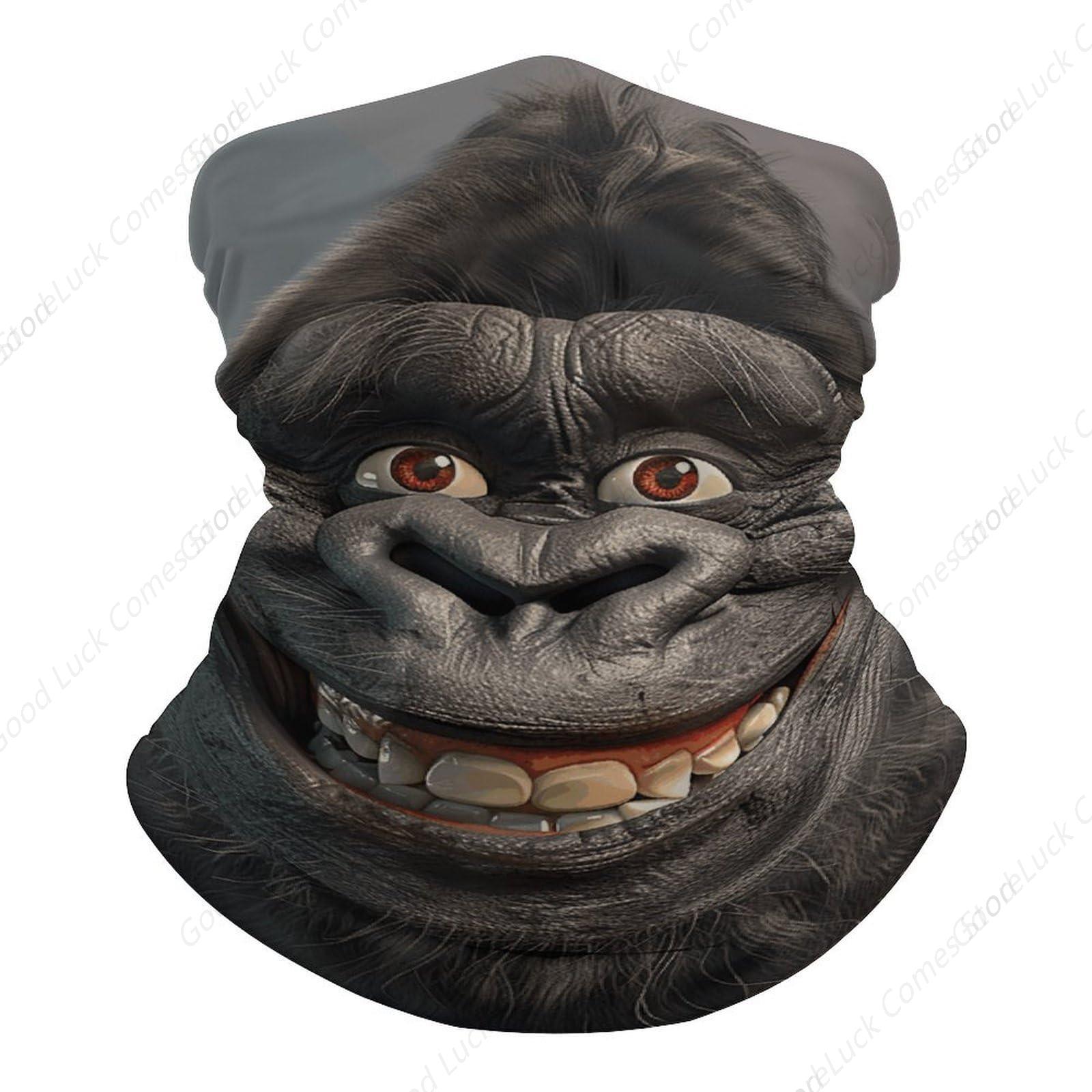 Fishing Mask Sun Protection - Smiling Gorilla Photo Bandana Summer Face