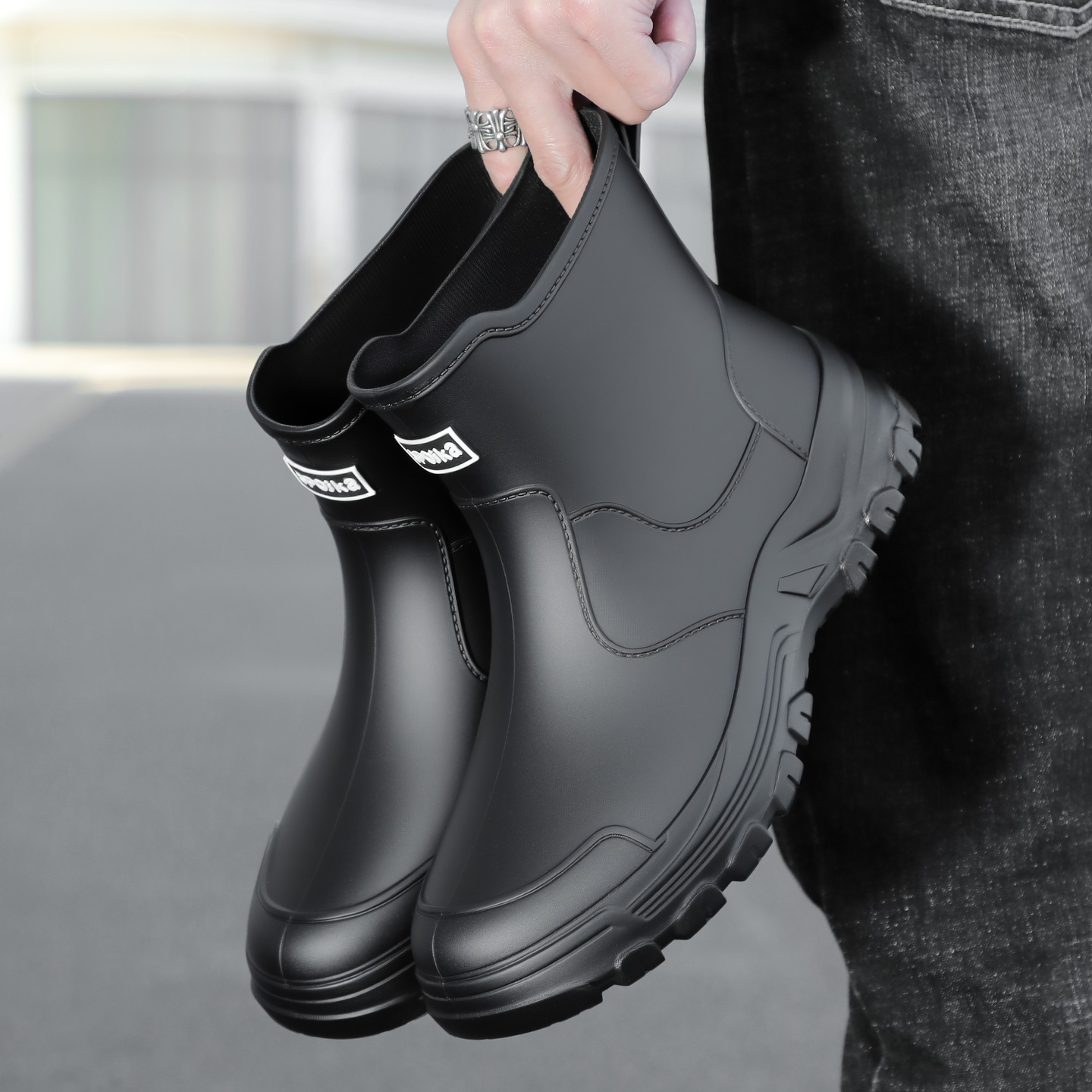 Fishing Boots - Fashionable new style men's mid-calf rain