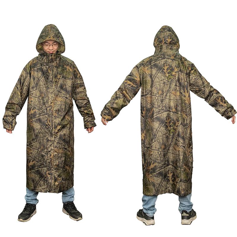 Camouflage Rain Coat Adult Lon - Fishing Rain Suit ulasan dan harga