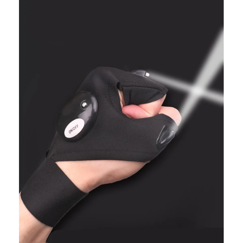 LED Half Finger Glove for Men  - Fishing Gloves ulasan dan harga