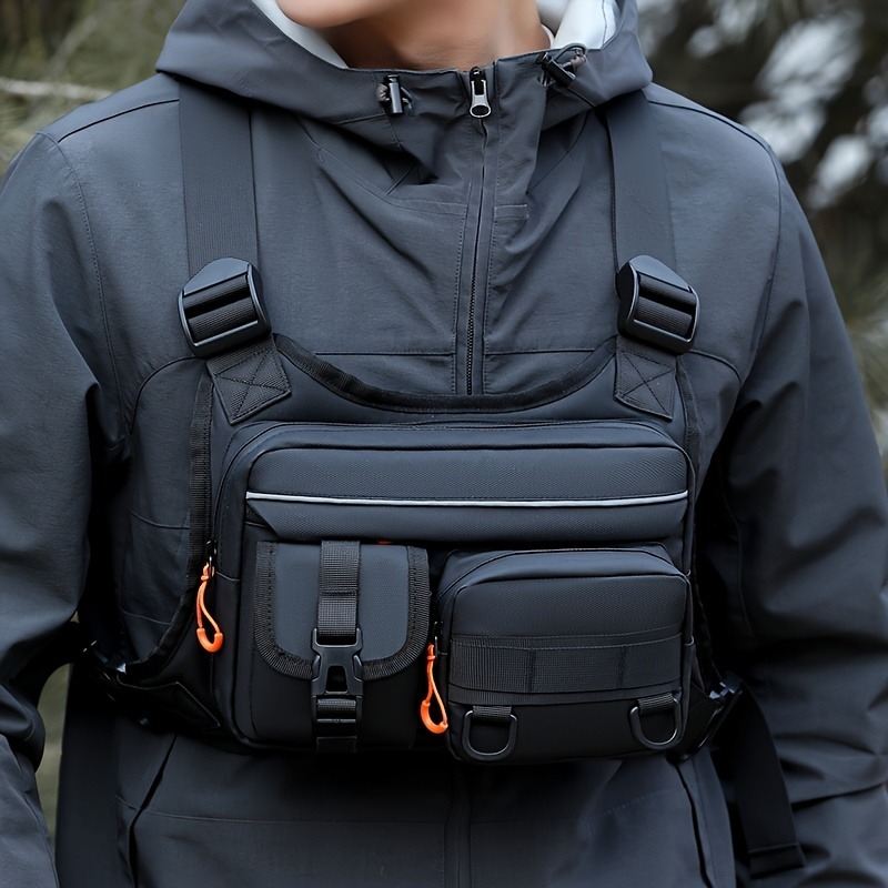 Men's Tactical Chest Bag, Runn - Fishing Vest ulasan dan harga