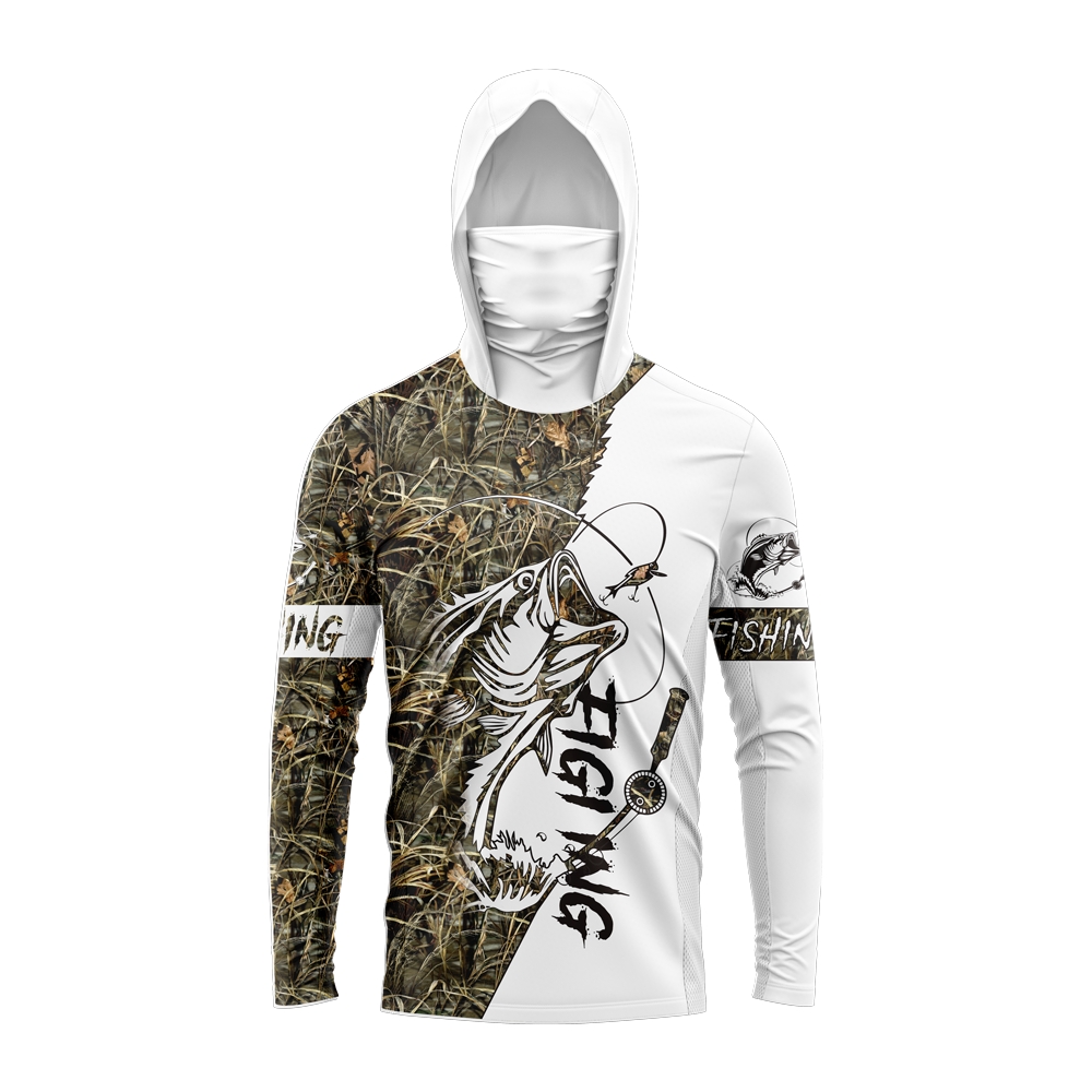 Men Bass Fish Print Fishing Ho - Fishing Hoodie ulasan dan harga