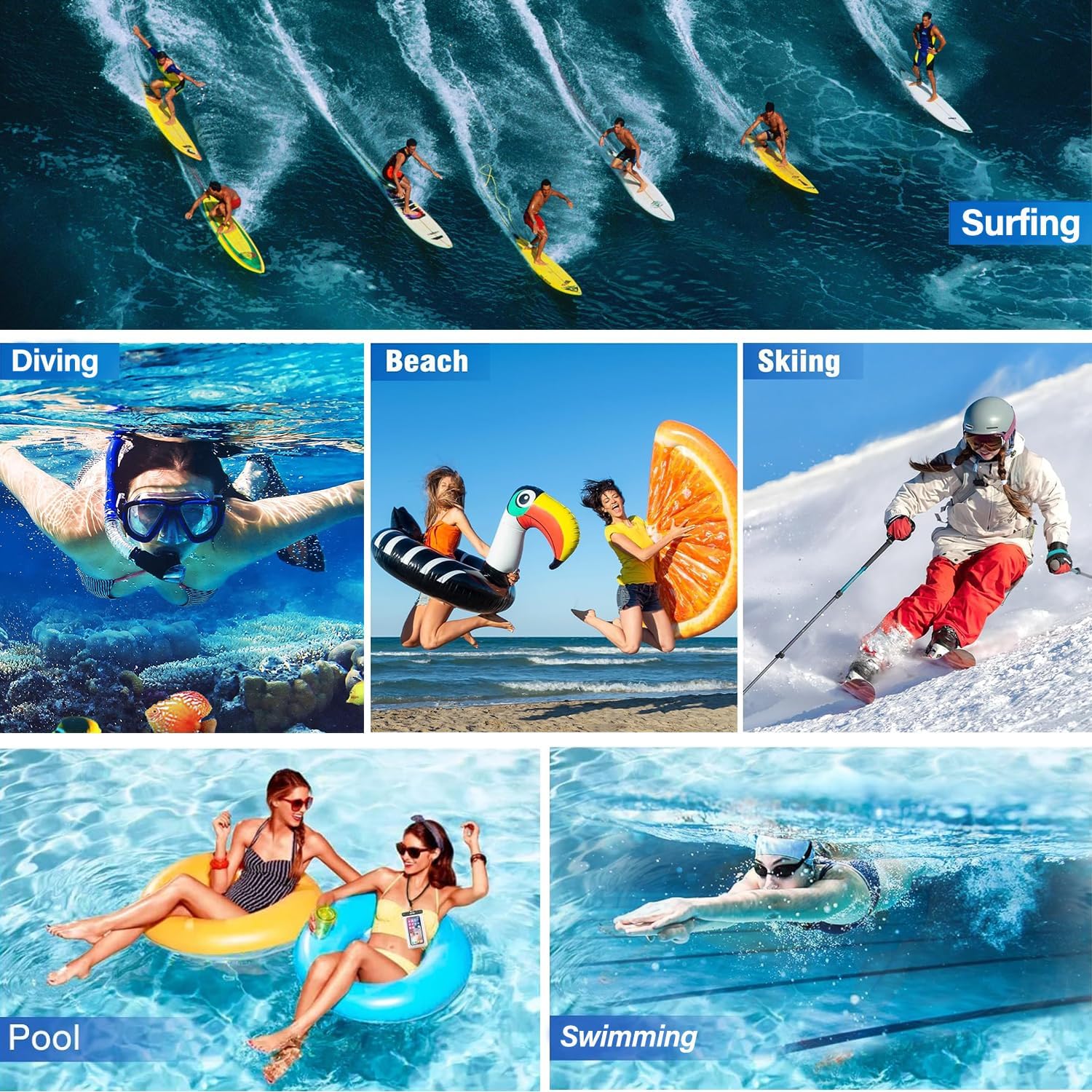 3 Pack Multicolor IPX8 Waterpr - Fishing Bag Waterproof ulasan dan harga