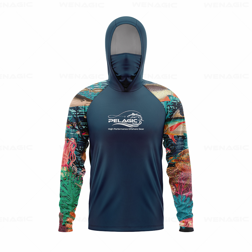 pelagic gear Men Hood Fishing  - Fishing Shirt Uv Protection ulasan dan harga