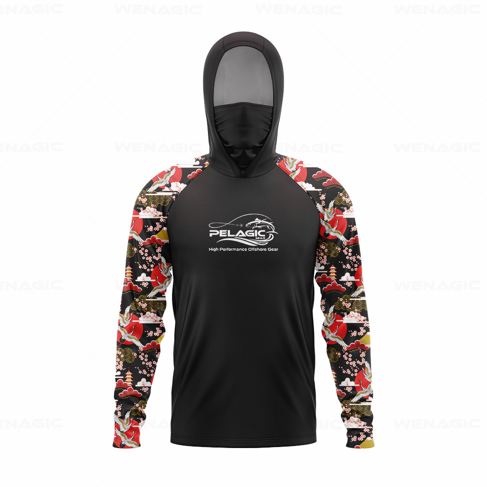 pelagic gear Men Hood Fishing  - Fishing Shirt Uv Protection ulasan dan harga