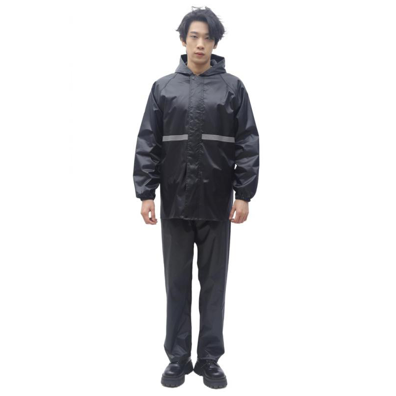 2pcs Hooded Coat & Pant Rain S - Fishing Rain Suit ulasan dan harga