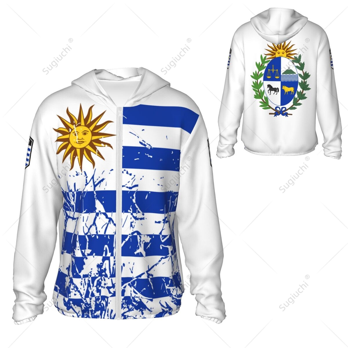 Uruguay Flag Sun Protection Ho - Fishing Hoodie ulasan dan harga