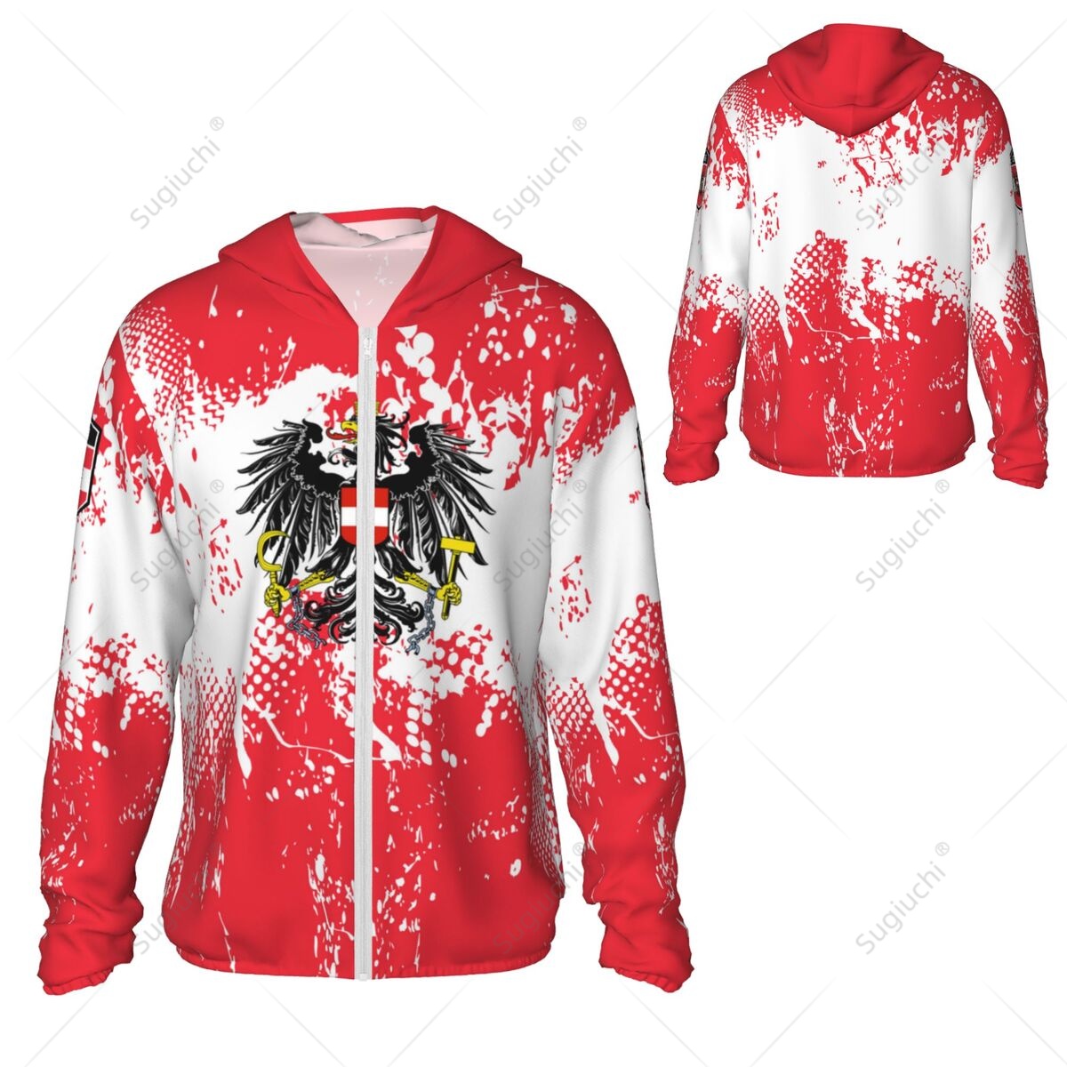 Austria Flag Sun Protection Ho - Fishing Hoodie ulasan dan harga