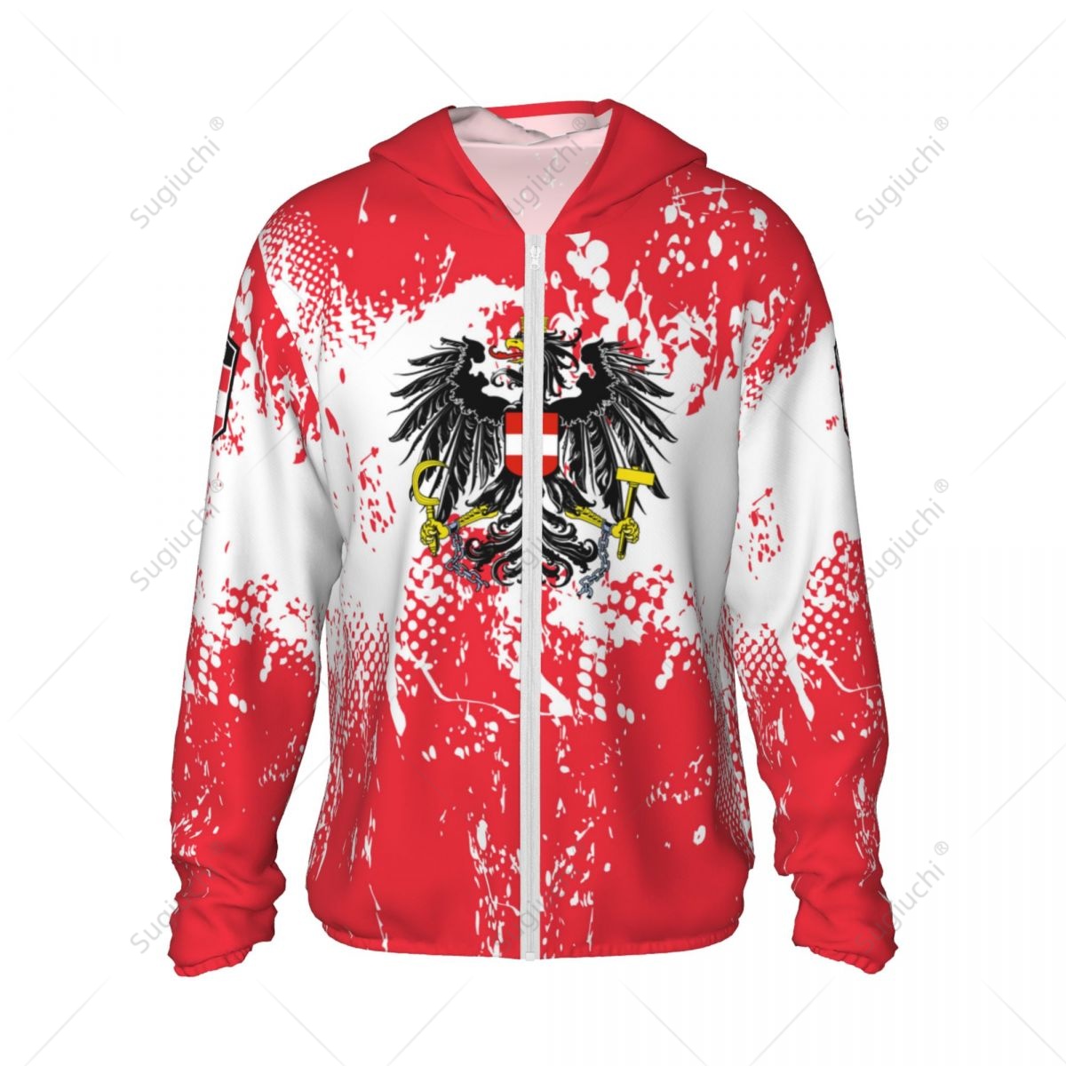 Austria Flag Sun Protection Ho - Fishing Hoodie ulasan dan harga