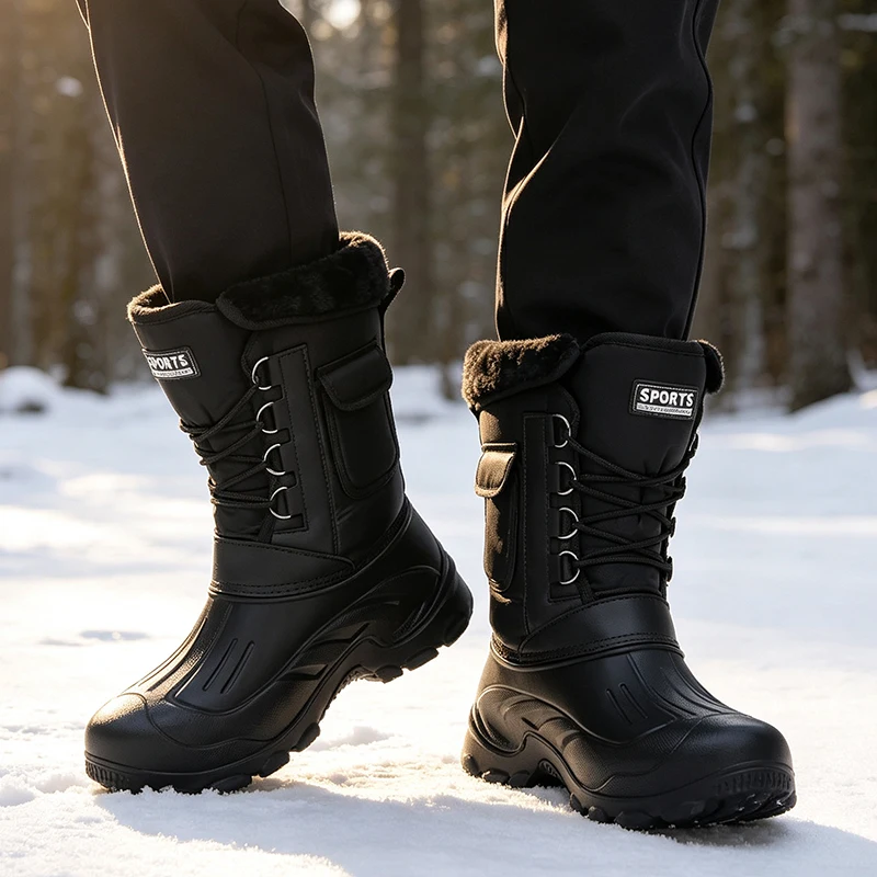 Men Winter Snow Boots Outdoor  - Fishing Boots ulasan dan harga