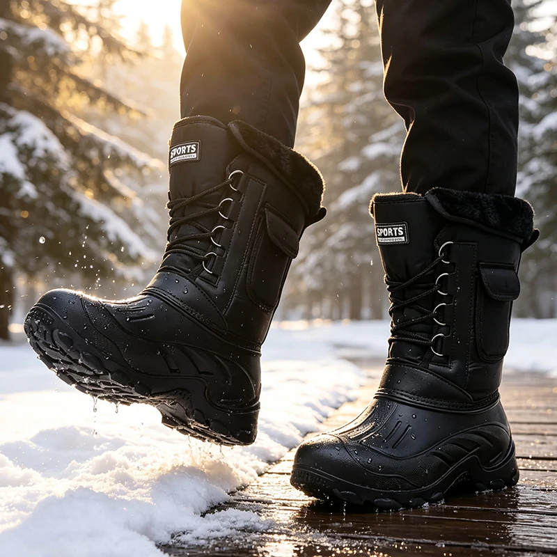 Men Winter Snow Boots Outdoor  - Fishing Boots ulasan dan harga