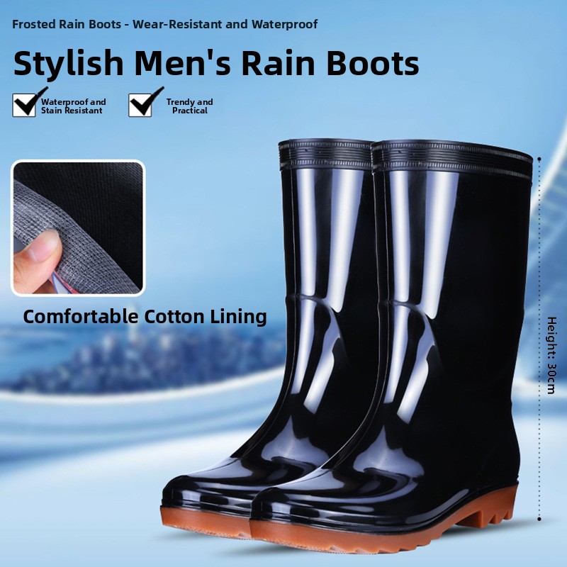 Men's Rain Boots High Tubc Mid - Fishing Boots ulasan dan harga
