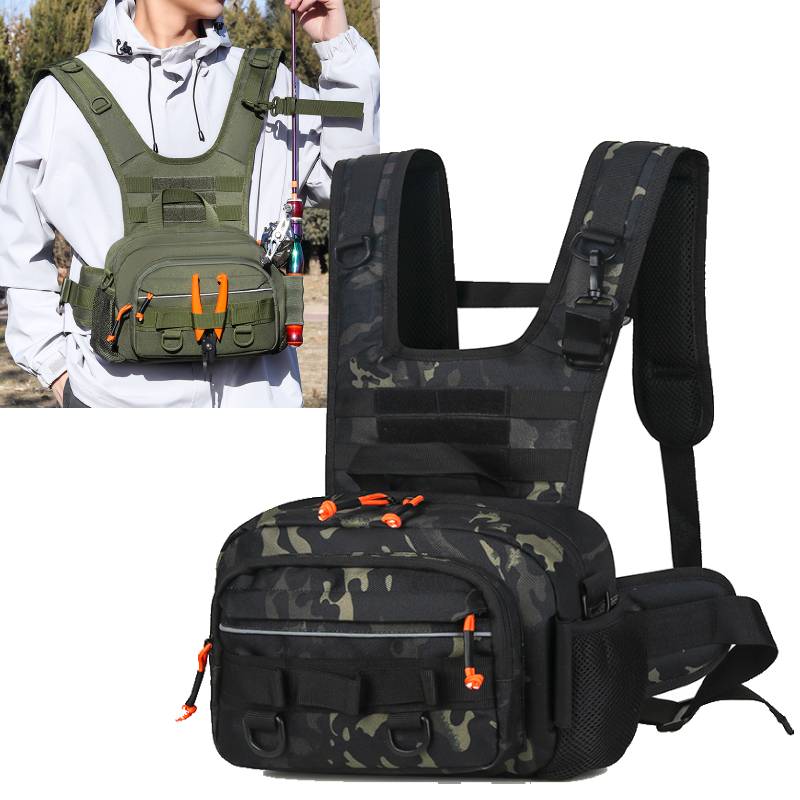 Men Chest Bag Tactical Fishing - Fishing Backpack ulasan dan harga