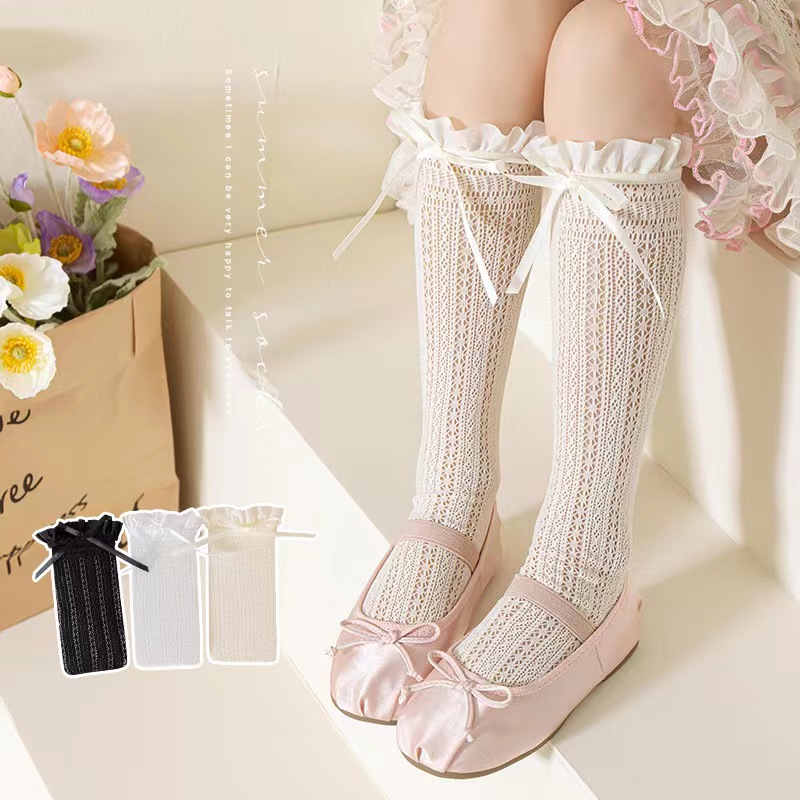 Girls Long Tube Lace Stockings - Fishing Socks ulasan dan harga