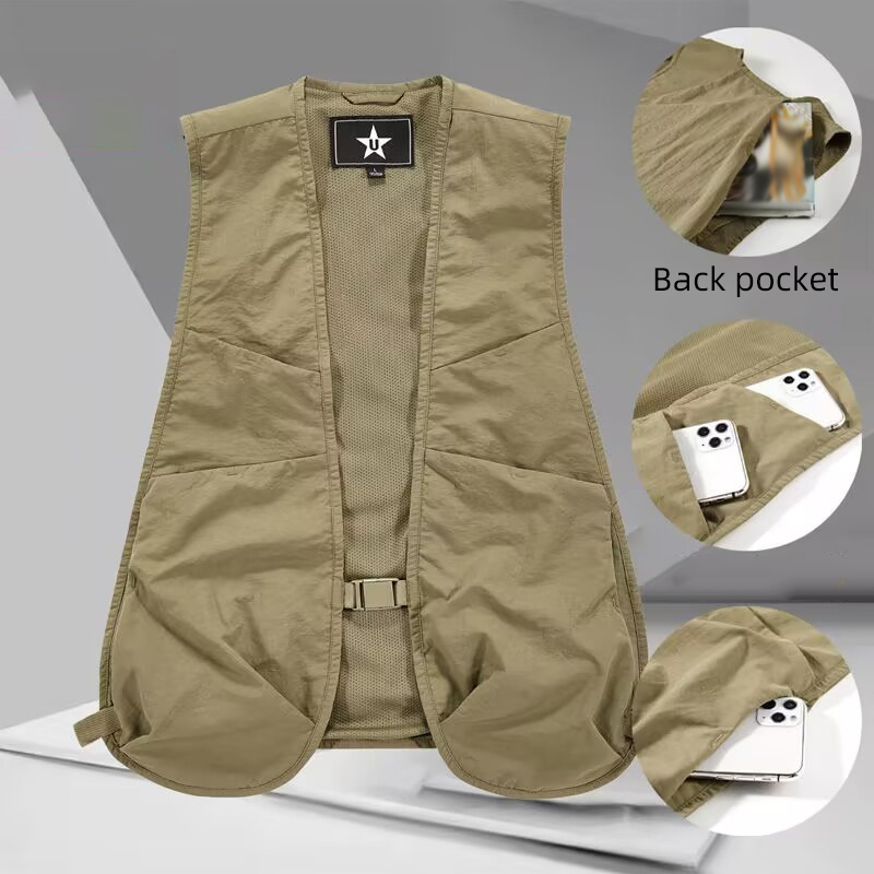 Lightweight Unisex Waistcoat V - Fishing Vest ulasan dan harga